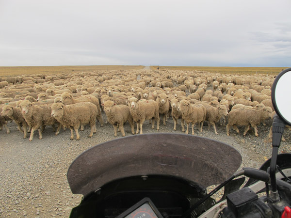 Photo by Ben Slavin, USA; And like Moses, I shall part the sea..., Riding through Tierra Del Fuego, Touring from USA to Ushuaia, KLR650 (nicknamed El Burro)