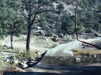 One of the many stream crossings