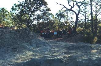 A view of the road giving an idea of riding conditions 