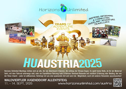 Horizons Unlimited Austria 2025 postcard.