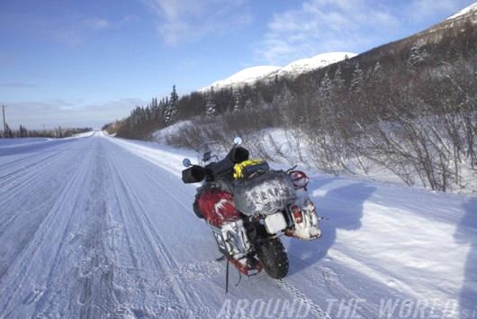 Bostjan Skrlj bike in snow.