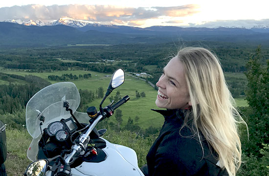 Rosie Gabrielle navigating a rocky mountain road