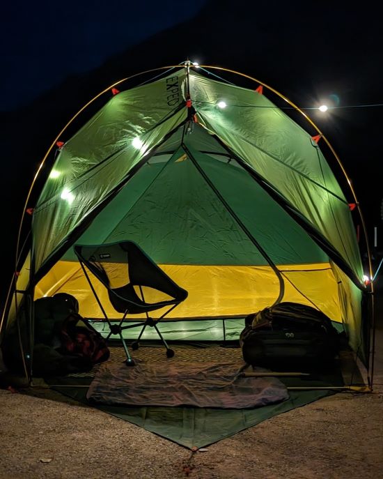 David Troughton, Tent interior at night.