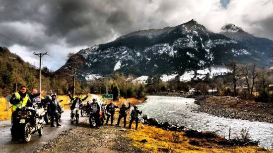 Ride-out from MotoCamp Pucon.