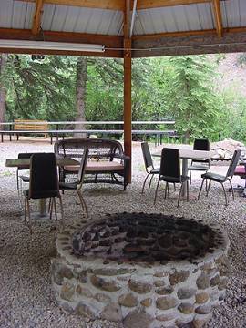 Pavilion in Terry Gross park, Geneva Creek, Colorado.