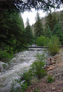 Riverview from Geneva Creek park, Grant, Colorado.