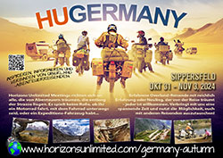 Horizons Unlimited Germany Autumn 2024 postcard - Deutsche.