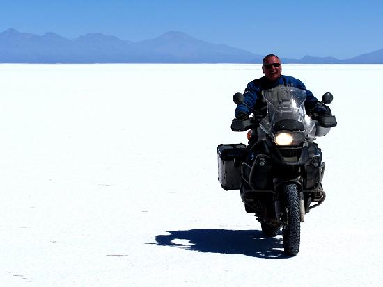 Frank Voellm on the Salar de Uyuni, Bolivia.