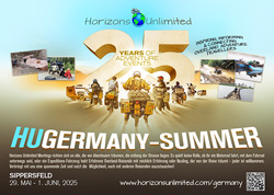 Horizons Unlimited Germany Summer 2025 postcard - English.