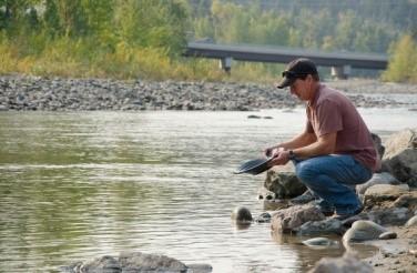 Gold panning in Princeton, BC.