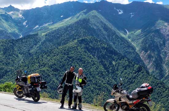 Hrvoje and Igor roadside rest stop.