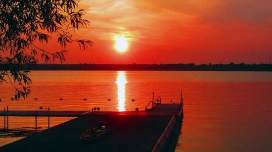 OECL Lake Couchiching at sunset.