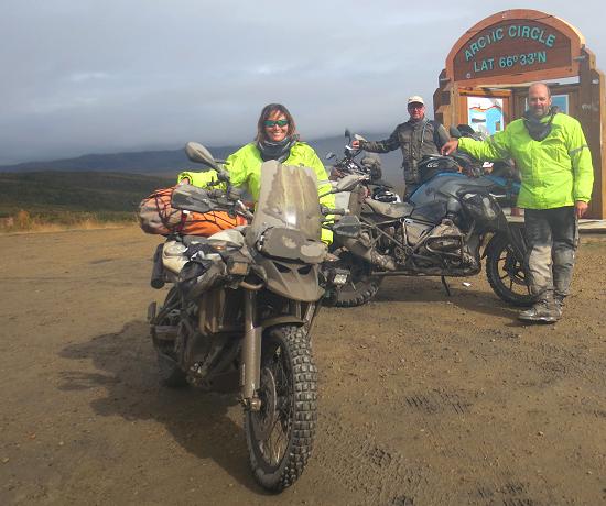 Diana Londono, Miguel Arango and Jeff Van de Vooren at the Arctic Circle.