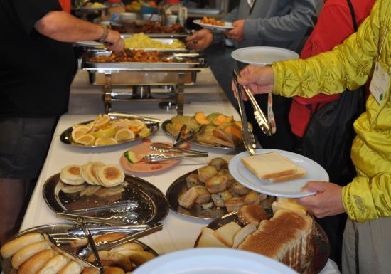 Breakfast buffet at HU Ontario 2016.