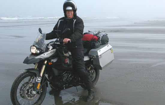 Wayne Doherty on his bike.