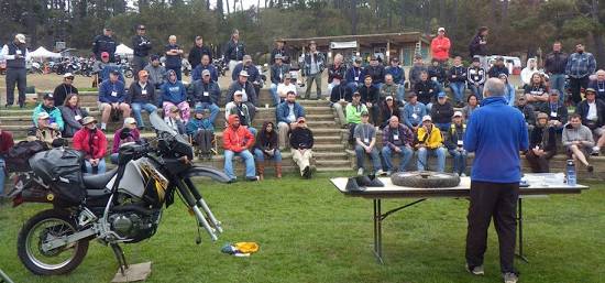 Grant Johnson's audience for Tire Changing at HU California meeting.