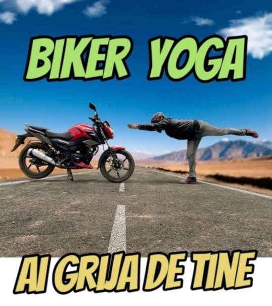 Marius Stefan, Biker yoga.