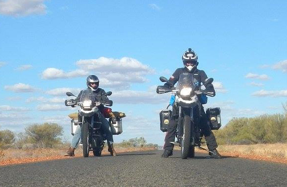 Tyson and Sarah on bikes