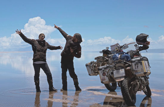 Megan and Matthew Snyman on the salar.