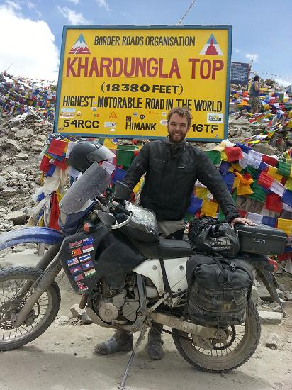 Tim Sleeth at Khardungla.