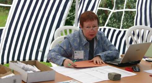 Susan at registration.