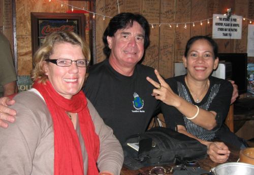 Three well seasoned travelers:  (left) Kerstin Hassmann, Germany, (middle) Dr. Gregory W. Frazier, USA, and (right) Soontharee Sahuttecho, Thailand.