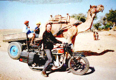 Theo and the BSA, with friends...