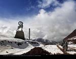 December by Peter Cullen, UK, Crossing the Kyzyl Art Pass, Tajikstan, part of my Central Asian Tour, BMW R1200GS.