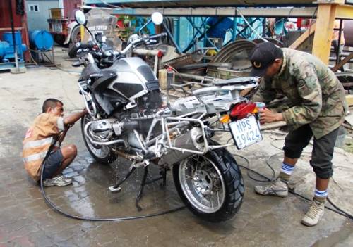 Bike cleaning for Australia.