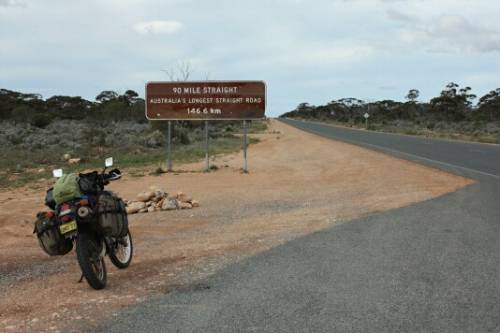 The next bend in the road will be in 146km from here.