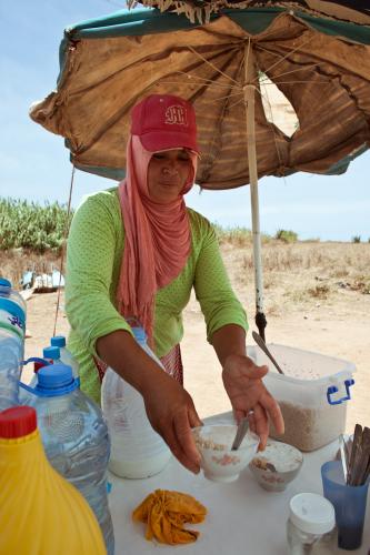 Fresh air meal, Morocco.