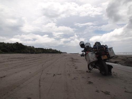 Bike on beach.