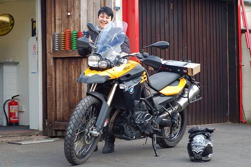 Barbara Halter with F800GS.