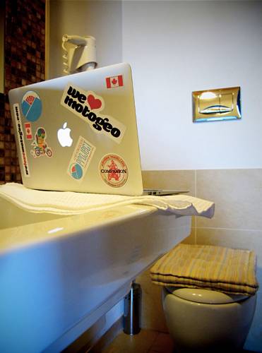 Bathroom office in Sicily.