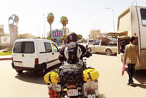 Breibish in traffic in Gafsa.