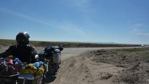 Main road to Almaty, Kazakhstan.