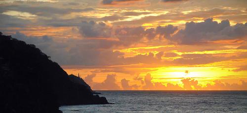 Sunset in Taganga, Colombia.