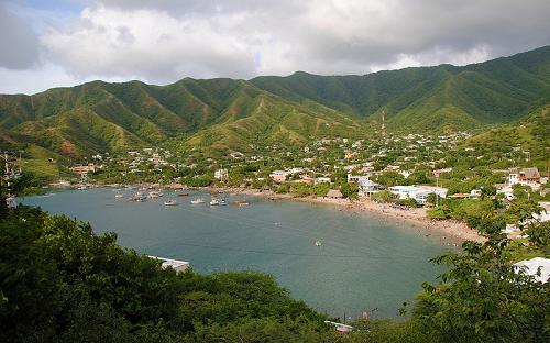 Taganga, Colombia from above.