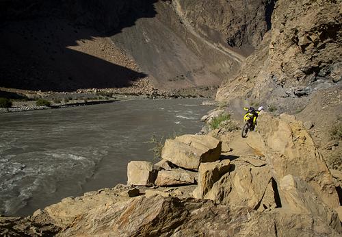 Seb Leeson in Pamir Valley, Tajikistan.