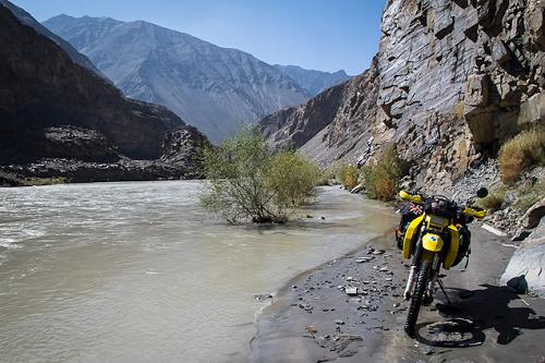 Seb Leeson in Pamir Valley, Tajikistan.