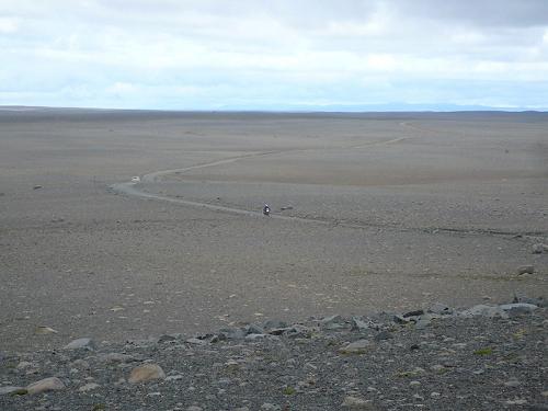 Almost empty road in Iceland.