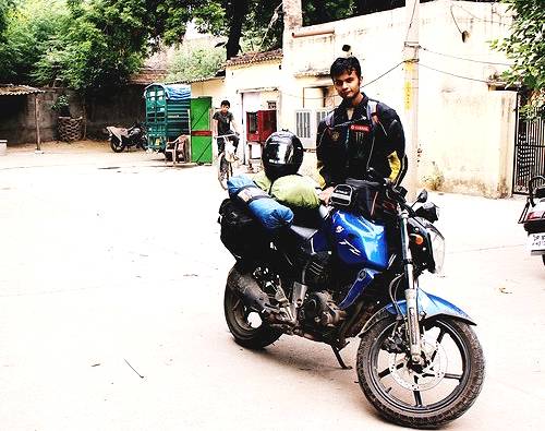 Suhas Rocky with bike.