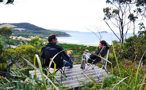 Heike and Filippo in Tasmania.