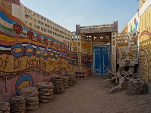 Colourful wall in Bandar, Iran.